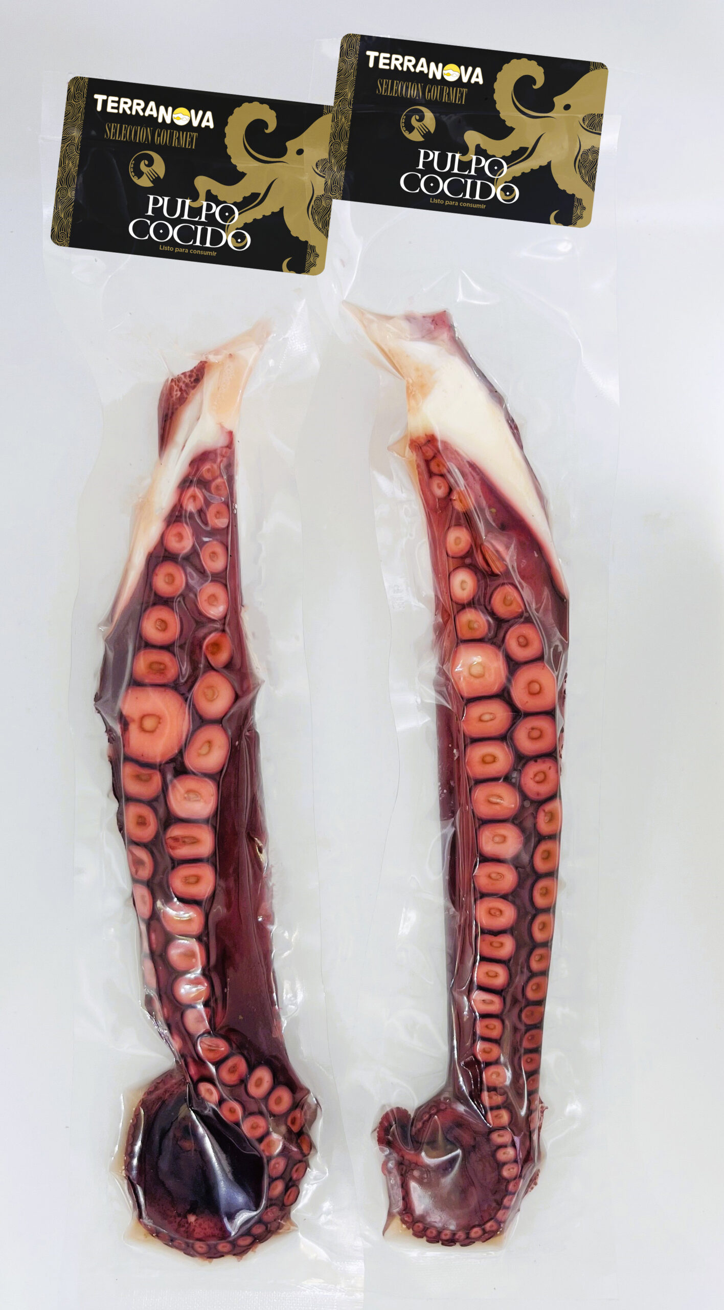 PATAS DE PULPO ESTIRADAS COCIDAS CONGELADAS AL VACÍO